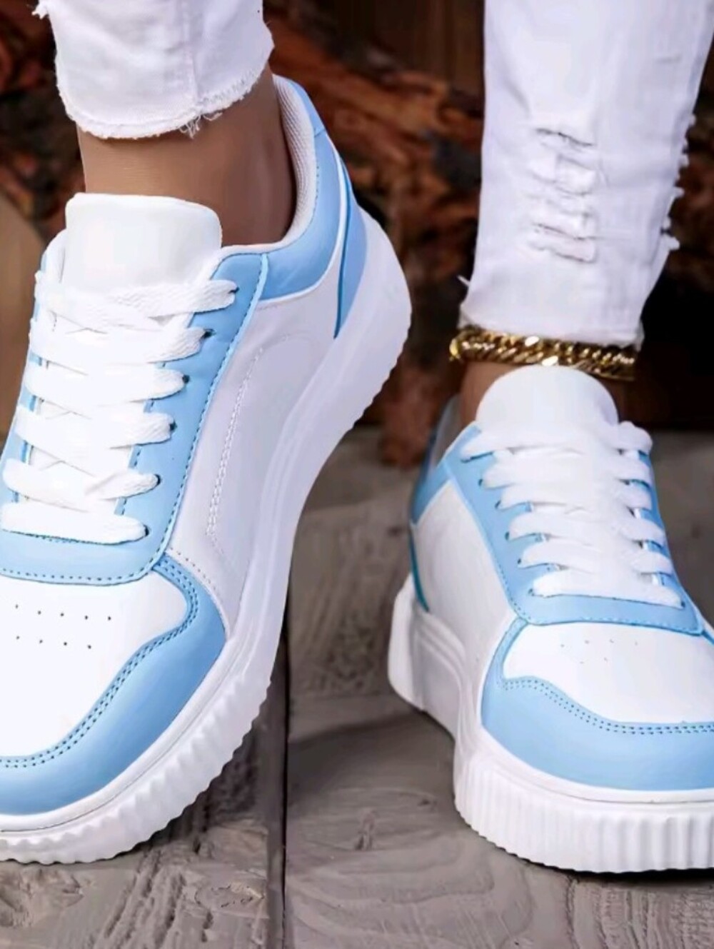 Women's/Men's Casual Vulcanize Shoe Lace Up Sneakers Non Slip Lightweight Comfor